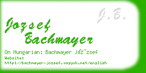 jozsef bachmayer business card